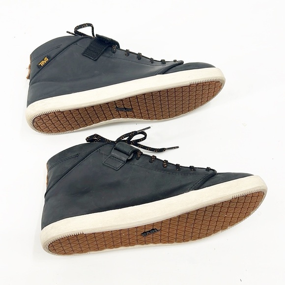 Teva Willow Chukka Sneaker Black Leather High Top Shoe Size 8.5 - Picture 5 of 12